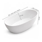 Oval freestanding bathtub,59 inch/63 inch/67 inch/71 inch.