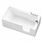 Walk-in accessibility bathtub, one-piece acrylic body with side entry door and decorative outer apron