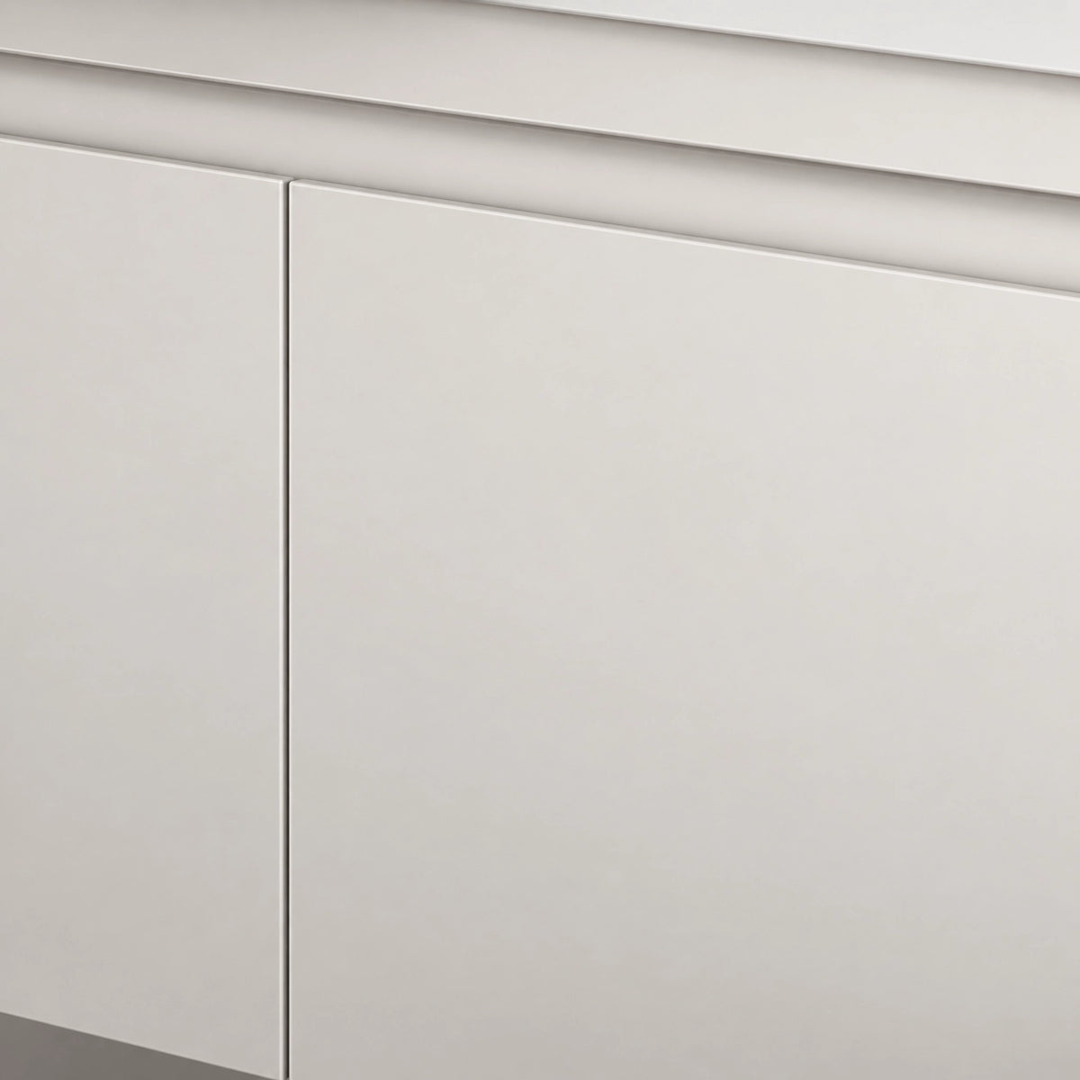 Close‑up of flat cabinet door seamless joint