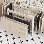 Exploded view of honeycomb aluminum cabinet structure