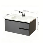 Wall‑mount bathroom vanity, 24/31.9 in