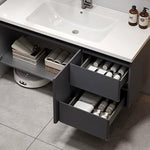 Bathroom vanity internal storage function display