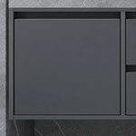 Smooth matte dark gray drawer panel close‑up