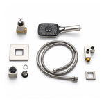 Concealed digital shower set full spare parts, valve body shower hose accessories