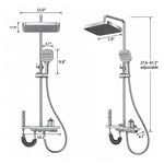 Square rain shower set,13in