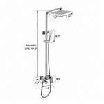 Grey exposed shower faucet set,7.9in