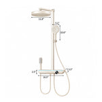 Off‑White 4‑outlet shower set, 11.8in