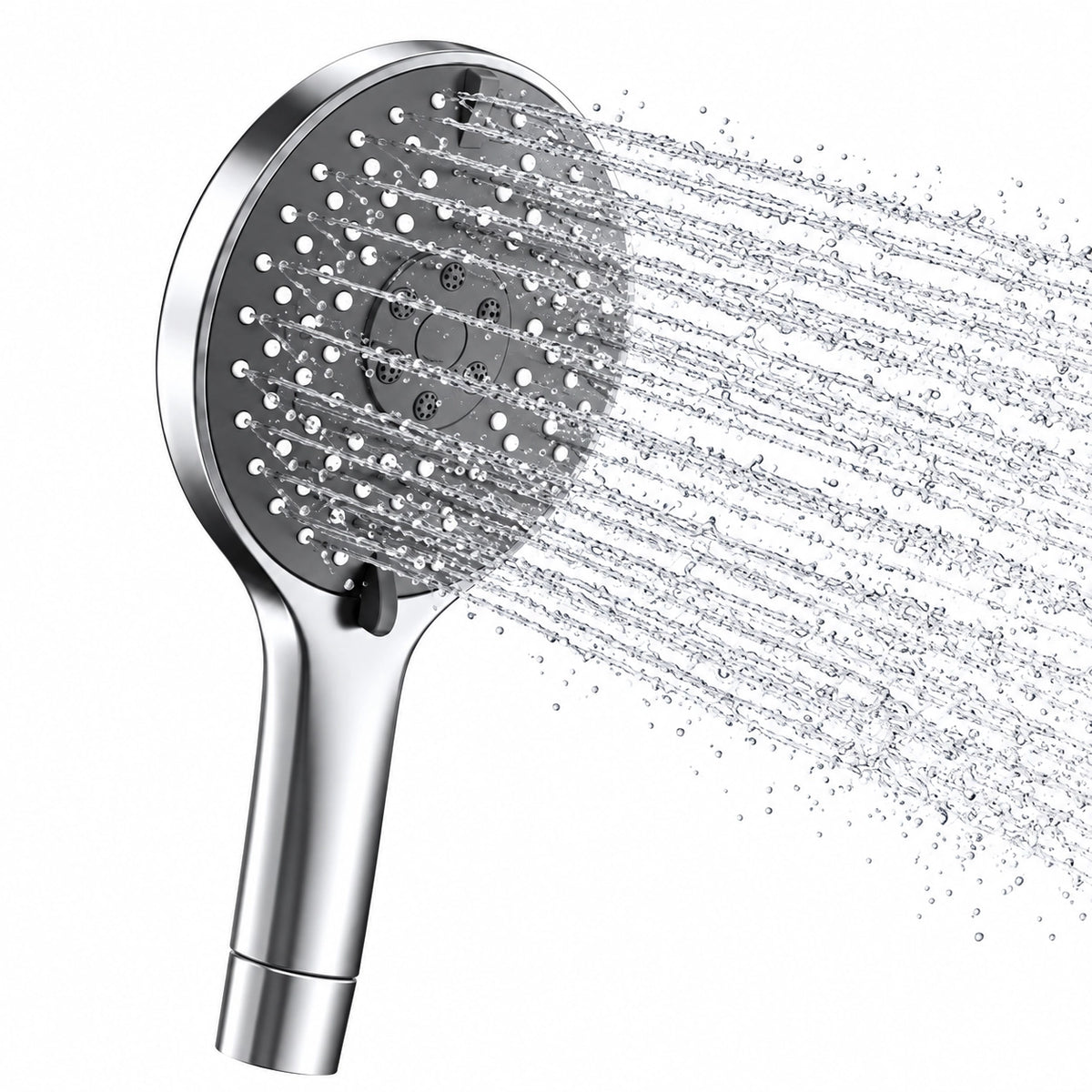 Multi‑mode hand shower, close‑up of adjustable spray jet output