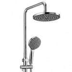 Combo of overhead and hand shower, partial product view on white background