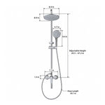 Electroplated silver multi‑function shower set,8.9in