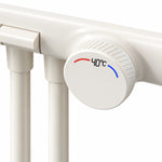 Thermostatic shower knob close‑up, 40℃ hot‑cold temperature marking