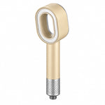 Handheld shower head, hollow‑out oval design, beige filter shower sprayer