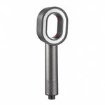 High pressure handheld shower head, hollow oval spout, gray filtered shower nozzle
