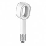 Filter handheld shower sprayer, hollow oval panel, white shower head