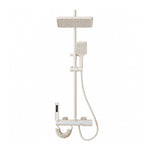 Exposed shower set, cream color, with digital display & ambient light