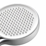 Handheld shower face, close‑up of dense silicone nozzles
