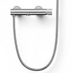 Thermostatic valve & flexible shower hose, polished chrome finish