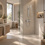 Wall‑mount thermostatic shower set, open‑style wet‑dry separated bathroom