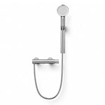 Slide bar thermostatic shower set, all‑in‑one wall‑mount chrome design