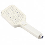 Square handheld shower head, multi‑nozzle with spray button